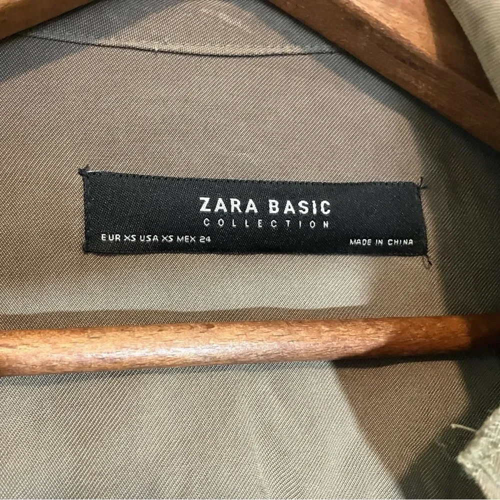 Zara Basic jacket, tan, with pockets, excellent condition, size extra small - Picture 4 of 4